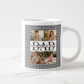 Personalized Photo Collage & Kids' Names "DAD" Grote Koffiekop (Rechts)