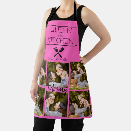 Personalized Photo Collage Kitchen Apron Schort (Insitu)