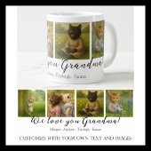 Personalized Photo Collage Mug with Custom Names Grote Koffiekop
