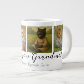 Personalized Photo Collage Mug with Custom Names Grote Koffiekop (Voorkant rechts)
