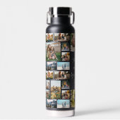 Personalized Photo Collage With Quote Waterfles (Voorkant)