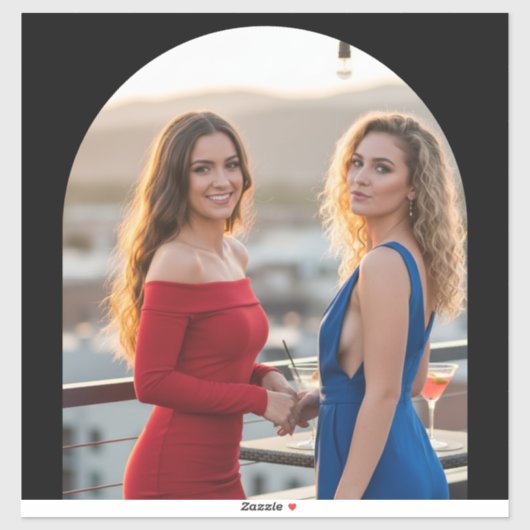 Personalized Photo Custom-Cut Vinyl Name Sticker (Vel)