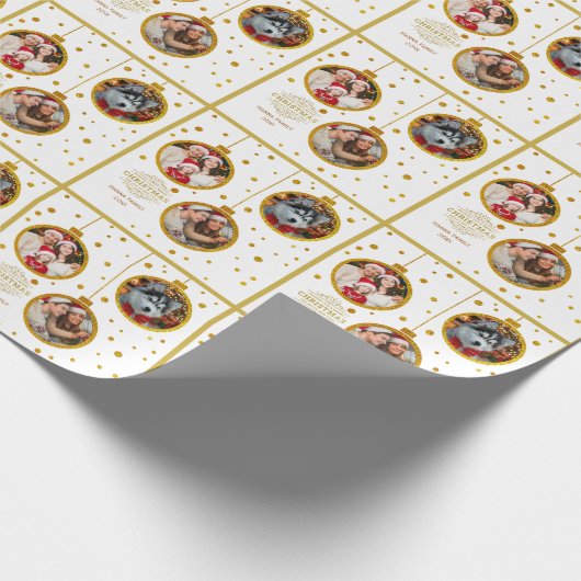 Personalized Photo - Custom Family Holiday Cadeaupapier (Hoek)