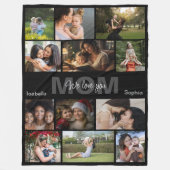 Personalized Photo, Custom Name Fleece Blanket (Voorkant)