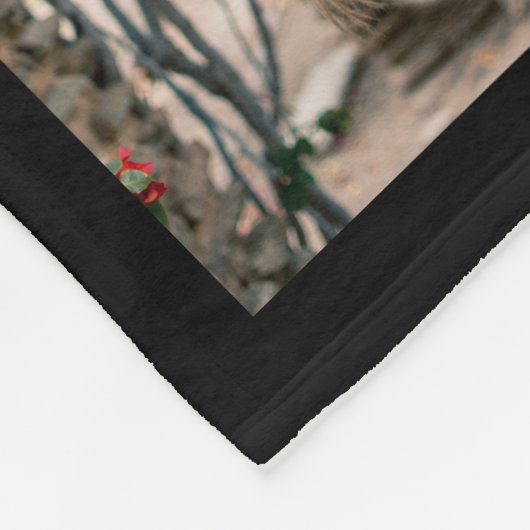 Personalized Photo, Custom Name Fleece Blanket Deken (Hoek)