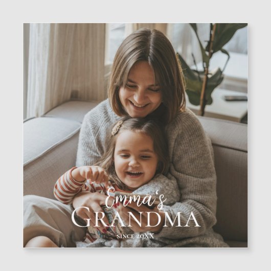 Personalized Photo & Custom Text Grandma Since -  (Voorkant)
