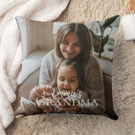 Personalized Photo & Custom Text Grandma Since - Kussen