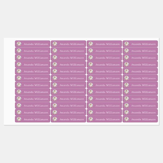 Personalized Photo Daycare Name Labels (Vel)