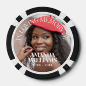 Personalized Photo Elegant Memorial Poker Chips (Achterkant)