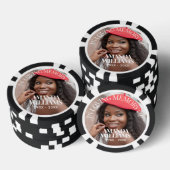 Personalized Photo Elegant Memorial Poker Chips (Opstapeling)