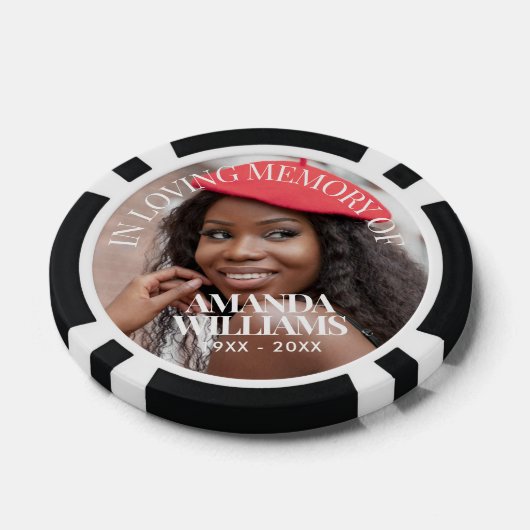 Personalized Photo Elegant Memorial Poker Chips (Enkel)