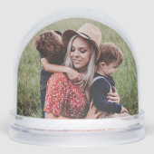 Personalized Photo Family Keepsake Christmas Sneeuwbol (Voorkant)