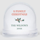 Personalized Photo Family Keepsake Christmas Sneeuwbol (Achterkant)