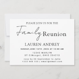 Personalized photo Family Reunion Party Invitation Kaart