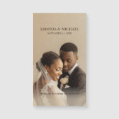 Personalized Photo Favor with Names & Wedding Date (Voorkant)