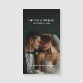 Personalized Photo Favor with Names & Wedding Date (Voorkant)
