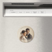 Personalized Photo Favor with Names & Wedding Date Magneet (Insitu (Vaatwasser))