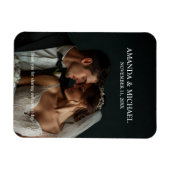 Personalized Photo Favor with Names & Wedding Date Magneet (Horizontaal)