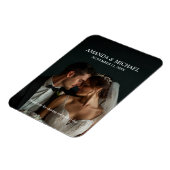 Personalized Photo Favor with Names & Wedding Date Magneet (Linkerzijde)