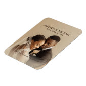 Personalized Photo Favor with Names & Wedding Date Magneet (Linkerzijde)