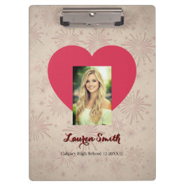 Personalized Photo Font Heart Clipboard  Klembord