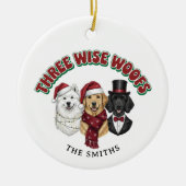 Personalized Photo Funny Dog Christmas Ornament (Voorkant)