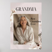 Personalized Photo Gift | Best Grandma Ever Poster (Voorkant)
