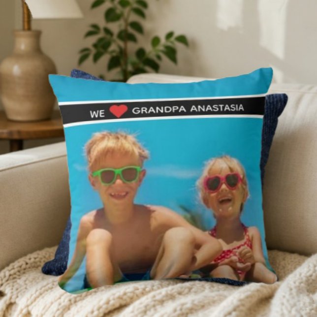 Personalized photo gift for Grandpa  from children Kussen (Creator heeft geüpload)