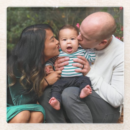 Personalized Photo Glazen Onderzetter (Voorkant)