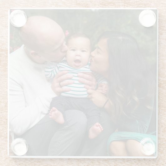 Personalized Photo Glazen Onderzetter (Achterkant)