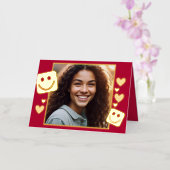Personalized Photo Gold Foil Card Folie Feestdagenkaart (Orchidee)