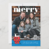 Personalized Photo Holiday Snoopy Doghouse Feestdagenkaart (Voorkant)