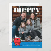 Personalized Photo Holiday Snoopy Doghouse Feestdagenkaart (Voorkant / Achterkant)