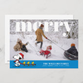 Personalized Photo Holiday Snoopy & Friends Feestdagenkaart (Voorkant / Achterkant)