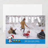 Personalized Photo Holiday Snoopy & Friends Feestdagenkaart (Voorkant / Achterkant)