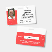 Personalized Photo ID Business Badge (Voor- en achterkant)