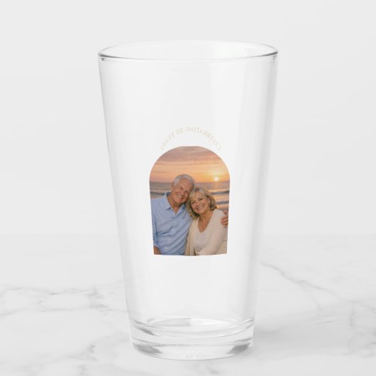 Personalized Photo Keepsake 50th Anniversary Gift Glas (Achterkant)