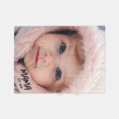 Personalized Photo Keepsake Mama Fleece Deken (Voorkant (Horizontaal))