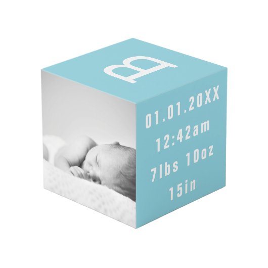 Personalized Photo Keepsake Memorial Photo Cube Kubus (Achter hoekig)