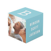 Personalized Photo Keepsake Memorial Photo Cube Kubus (Voorkant hoekig)