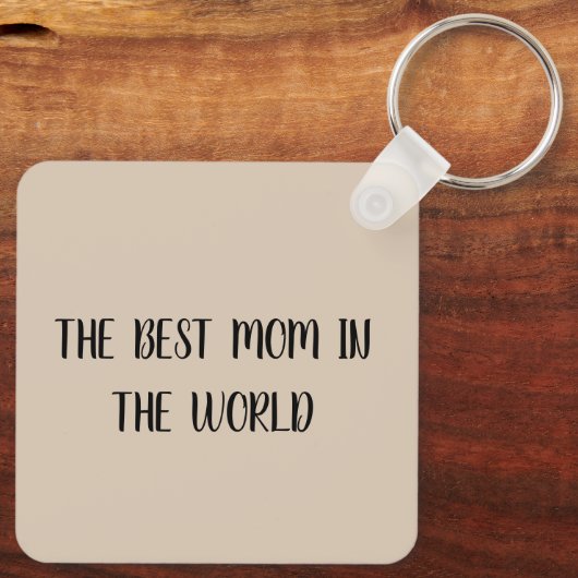 Personalized Photo Keychain for Mom  (Achterkant)