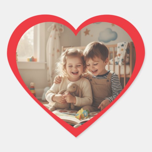 Personalized Photo Love Keepsake Sticker Label  (Voorkant)