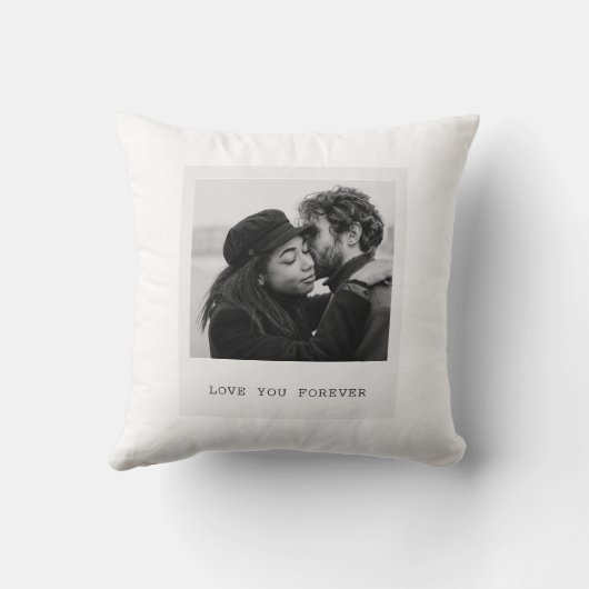 Personalized Photo – Love You Forever Kussen (Achterkant)