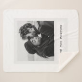 Personalized Photo – Love You Forever Sherpa Deken (Voorkant (horizontaal))
