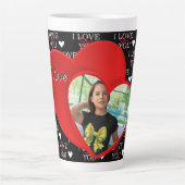 Personalized Photo Love you  Latte Mok (Voorkant)