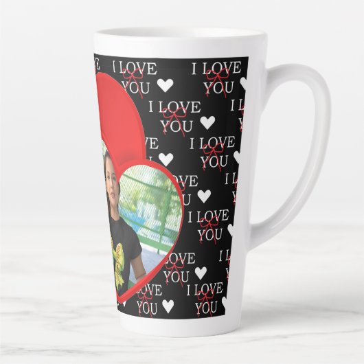 Personalized Photo Love you  Latte Mok (Rechts)