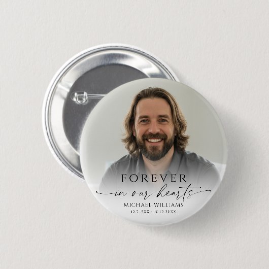 Personalized Photo Memorial Ronde Button 5,7 Cm (Voorkant /achterkant)