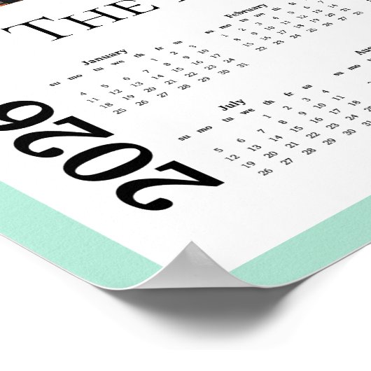 Personalized Photo memory collage 2026 calendar Poster (Hoek)