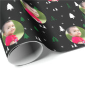 Personalized Photo Merry Christmas Cadeaupapier (Rol Hoek)