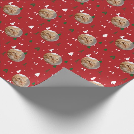 Personalized Photo Merry Christmas Cadeaupapier (Hoek)